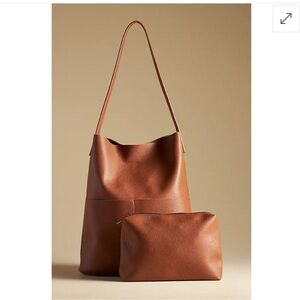 Anthropologie Tall Bucket Bag in Terracotta